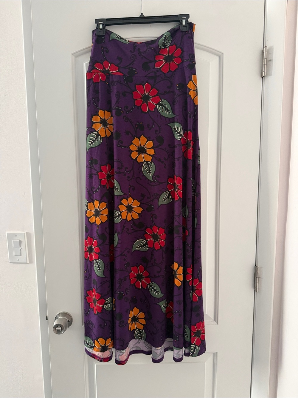 Purple Floral Tube Dress/ Maxi Skirt - Vibrant Print